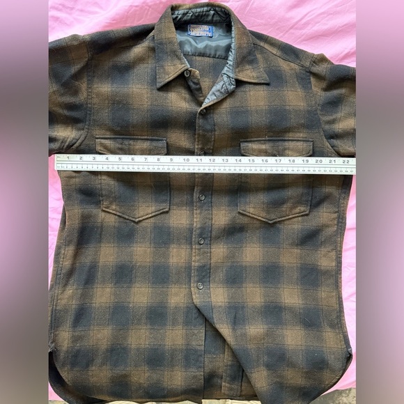 🔥 RARE VINTAGE Pendleton 100% Virgin Wool Flannel Shirt XL/XXL Made in USA 🔥 - Picture 9 of 10